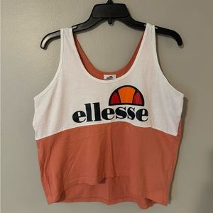 Ellesse White and Peach Summer Tank